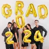 Decorazione per feste nere/oro 2024 Grad Balon Graduation Balon Graduate Supplies Classe di decorazioni regalo da fondo da sfondo