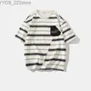 Men's Casual Shirts Summer short sleeved mens Korean version loose casual round neck short sleeved T-shirt yq240422