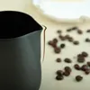 Svart non-stick beläggning kaffe mugg kopp kanna rostfritt stål espresso mjölk kaffe skummande kanna tamplar kopp mugg 350 ml /600 ml 240410