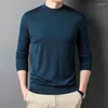 Camisolas masculinos 2024 Sweater de lã para homens mola de outono mock pescoço de manga comprida Men de malha de malha mantêm quente cor sólida homem