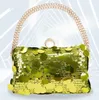 Envelope Evening Clutch Bag Female Crystal Day Clutch Wedding Purse Party Banquet Gold Silver Sequin Shoulder Bags with Chain