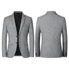 Mäns kostymer Temperament Suit Coat Streetwear Simple Two Button Blazer Lapel Autumn Winter Jacket For Business