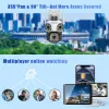 Управление 15 -мегапиксельной 8 -километровой IP -камерой Three Lens Outdoor Ptz Camera 4x Zoom Zoom AI -камеры камеры Smart Security Security CCTV CAM