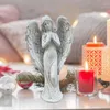 Figurines décoratines Angel statues Sainte Figurine Bureau avec des ailes Courtie Prière Décorations de résine pour le salon Stualité de la chambre à coucher