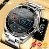 الساعات Lige Watch for Men Steel Band Smart Watch Sports Pitness Tracking Smartwatch Man Rate Rate Detection Clock Scwage Touch Screen