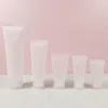 Storage Bottles 100Pcs Empty Clear Plastic Frosted Cosmetic Soft Tubes With Flip Lids Shampoo Facial Cleaner Makeup Sample Containers