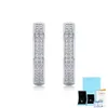 Venta caliente alta calidad 925 plata esterlina 0.34ct pendientes moissanite pendientes impermeables joyas para mujeres