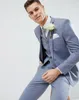 Trzy sztuki garnitury męskie Slim Fit Tanie drużbów Tuxedos Wedding Tuxedos dla mężczyzn Blazers Notoched Lapel PROM PROMPANTSVESVE4683700