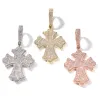 Colliers Uwin Iced Out Cross Pendants Collier Pave Piètement du zircon cubique Gothic Gothic Jésus Charmes Colliers Fashion Bijoux