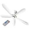 Large household silent ceiling fan, 27.5 "and 220V electrical appliances with mosquito nets, equipped with large and hanging air mesh, portable and soft