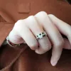 Banden Caoshi Fashion Simple Design Women Rings voor bruiloft Lowkey Rose Gold kleur/zilveren kleur vrouwelijke verloving vingerring sieraden