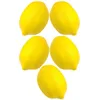 Decoração de festa 5pcs Limões falsos artificiais Modelo de suporte real Decores de frutas de frutas