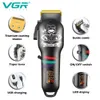 VGR Hair Clipper Machine Electric Cutting Machine Professional Professional Cordless Trimmer Discloy Discloy for Men V699 240411