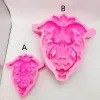 Ceramics Devil Skull Door God Silicone Moule convient à la décoration de la maison Modèle de béton de résine bricolage Faire de glace outil de gâteau au chocolat