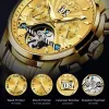 Montres Olevs Luxury Top Brand Watch for Men Automatic Mechanical Watchs Imperproof Imperproof Inneildless Steel Skeleton Design Man Wristwatch