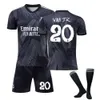 Soccer sets / survêtements Courses de piste 2223 Real Madrid 120e anniversaire Y3 Jersey Jersey Set n ° 9 Benzema 20 Venisius Shirt (version thaï)