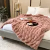 Blankets Senior Tie Dye Cover Blanket Imitation Fur Hair Super Soft Casual Simple Sofa