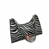 fi zebra print women luxury Handbag pu Leather Simple Arm Dellown Bag