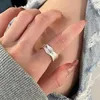 Cluster Ringe Xiyanike Minimalistische Wellenbriefe Manschettenfinger für Frauen Mädchen Süßes Mode Schmuck Freund Geschenke Party Anillos Mujer
