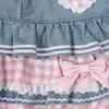 Preppy stil lolita kawaii kjolar japanska söta minikvinnor harajuku söt boll klänning denim skater y2k hög midja spets kakor kjolar 240422