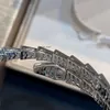 Armband gegen Gold High -Version Full Diamond Schlangenknochenknochenarmband Dicke plattiert 18K Roségold Modelle Luxus Spring Full Diamant Open Armband 158