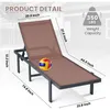 Camp Furniture Aluminum Chaise Lounge Chair Outdoor Adjustable Five-Position Recliner And Full Flat Tanning For Patio Beach