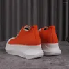 Sapatos casuais rmk owews masculino de tênis masculino plataforma laranja plataforma grossa