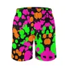 Neon Paint Board Shorts Trenky Man Short Graffiti Print Print Eversize Swimming Trunks Classic 240409