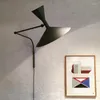 Lampa ścienna Nowoczesne Włochy Designerskie Światło do salonu Rotatable Sconce Sypialnia Study Oświetlenie Oświetlenie z żarówką E14