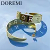 Orecchini doremi personali personalizzati di lettere cave di orecchini a filo oro in oro oro a tela di moda personalizzato