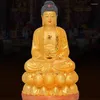 Figurines décoratives tathagata décoration ménage le médaille d'or de Bouddha Gold Home Craft