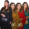 Vêtements ethniques Luxury Abaya brillante pour femmes musulmanes Kaftan Dubai Batwing Sobre de soirée