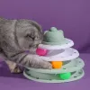 Zabawki 3/4 Poziomy koty Toy Tower Tracks Cat Toys Interactive Cat Intelligence trening rozrywki Plate Tower Pet Pet Products Tunnel