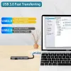 Hubs 2 en 1 4/5/7 Puerto USB Expandor USB 3.0 Hub Tipo C Divisor Tipo C Dock Adapter Multiport Expander USB Expander para Tobe Tablet de Xiaomi