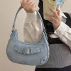Женская сумочка на плече винтаж Y2K Casual Hobos Denim Star Decor Solid Color подарок для девочек женский кошелек сумка v9yz#