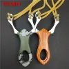 Skodon Populära kraftfulla Sling Shling Aluminium Alloy Slingshot Camouflage Bow Catapult Outdoor Hunt Slingshot Hunt Tool Accessories