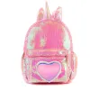 Сумки 2021 Новый ученик Pink Shiny Unicorns High School Schoolbag Sequin Sequint