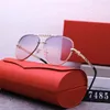Дизайнерские мужские солнцезащитные очки открытые оттенки модные классические пилотные солнцезащитные очки для женщин роскошные очки UV 400 Высококачественные очки для очков 60 мм Unisex 7485