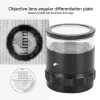 Utrustning 10x Magnifier Loupe 8 LED -lampor med skala Högdefinition Justerbar förstoring av optiska glas smycken för juvelerare