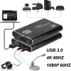 Lens USB3.0 Videocapture 4K Loop Mic USB 3.0 1080P HDMI Audio Video Capture Card for PS4 Game Camera Live Streaming TV Box Recording