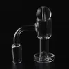 Flat Top Terp Slurper Smoking Quartz Banger Clear Gelenk mit Glasblasenkohlenstoffkappe und Quarzperlen Set 10 mm 14 mm 45 90 Nägel für Bongs