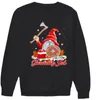 Herrtröjor glaedelig jul gnome nordisk krigare jul pullover hoodie bomull bekväma mens tröjor xmas streetwear
