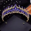 Bijoux Gorgeous Crystal Pink Crown Tiaras Bride Banders pour Queen Bridal Diadem Part Prom Robe de mariée Hair Jewelry Head Accessoire