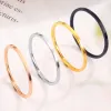 Bands Rings for Women Titanium Steel Rose Gold Color Korean Jewelry Men Simple Wedding Couple Tail Width 1mm Stackable Thin Circle