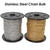 Components 100 Meters x Stainless Steel Chain Bulk by the Spool Yard Feet Tarnish Free Gold Link Chain for Jewelry Making