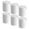 Bottiglie di stoccaggio tappo della pompa lozione da 250 ml per bottiglia di plastica a spalla piatta trasparente R24 White Qianqiu 6pcs Cover shampoo