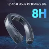 Портативные воздушные кулеры шеи без блюди вентилятор Mini Ultra Life Portable Lazy Silent Fan USB Зарядка студенческого спортивного офиса Digital Display Power Y240422