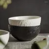 Tigelas tigelas de grãos criativos tigela de arroz de cerâmica rede de cerâmica vermelha japonesa sobremesa de fruta sopa de tabela de mesa