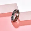 Wedding Rings 6mm Hawaiian Koa Wood And Abalone Shell Tungsten Carbide For Women MenWedding Lois22255n