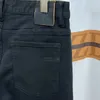 2024 Spring herfst borduurbrief afdrukken zipper herenjeans gebleekte licht gewassen man's lange potloodbroek wcnz104